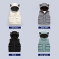 thumbnail image 2 of YUANYU Toddler Kids Little Boy Girl Hooded Cotton Padded Puffer Vest Jacket Warm Waistcoat, 2 of 3