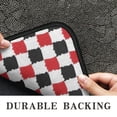 thumbnail image 6 of Red Black White Checkered Pattern Door Rugs,Washable Non Slip Door Mats Indoor,Decorative Door Mats,Entry Mat Indoor for Entrance,Bedroom,Kitchen,Bathroom,30"x17", 6 of 6