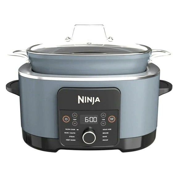 Ninja MC1001 Foodi PossibleCooker PRO 8.5 Quart Multi-Cooker, with 8-in-1 Slow Cooker, Pressure Cooker, Dutch Oven & More, Glass Lid & Integrated Spoon, Nonstick, Oven Safe Pot to 500°F, Sea Salt Gre