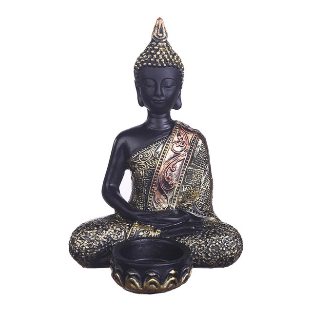 Ounissouiy Estatua de Buda Meditando Buda Sereno Estatuilla decorativa Estatua tailandesa Decoración del hogar Tipo 3