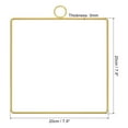 thumbnail image 2 of Unique Bargains 8' Square Metal Floral Hoop Frame Macrame Ring Wreath, Gold Tone 3 Pack, 2 of 5