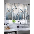 thumbnail image 5 of Blue Birds Sheer Curtains 2 Panels Set Birch Tree Spring Animal Lihgt Filtering Rod Pocket Voile Drape, Semi Sheer Window Curtains for Bedroom Living Room, 52"x45", 5 of 5