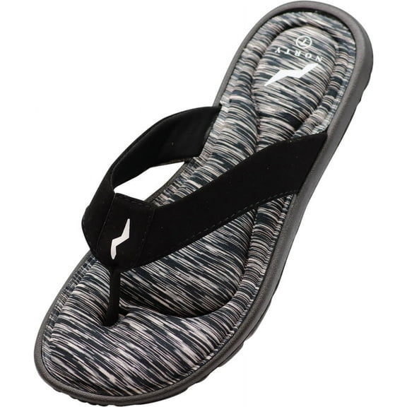 Norty Women's Memory Foam Footbed Sandals - Casual for Beach, Pool, Shower
