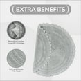 thumbnail image 6 of Better Trends Chic Round Bath Mat, 24" Diameter, 100% Cotton with Crochet Border, Water Absorbent, Ideal for Half Baths and Powder Rooms, Machine Washable, Gray - Lilly Crochet Collection, 6 of 6