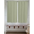 thumbnail image 5 of Sage Green Living Room Curtains 72 Inches length, Farmhouse Solid Green Color Modern Art Window Treatment Curtain Drapes, Light Filtering Drapes for Bedroom Laundry Room, 52"x72", 2 Panels, 5 of 7