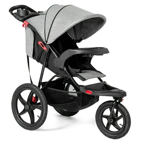 Baby Jogger Foldable Lightweight Infant Baby Stroller Jogger All-terrain w/ Cup Phone