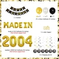 thumbnail image 7 of 18th Birthday Decorations for Men, 18 Years Old Party Supplies, Made In 2004 Foil Balloons Happy 18th Birthday Cake Topper Hanging Swirls for Boys and Girls 18th Bday Decorations Black and Gold, 7 of 7