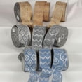 thumbnail image 2 of The Ribbon People Blue and Silver Chevron Motif Wired Craft Ribbon 2.5" x 20 Yards, 2 of 2