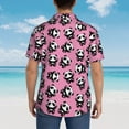 thumbnail image 6 of Daiia Cute Panda Hawaiian Shirt for Men Gentle Cotton Regular Short Sleeve Casual-Large, 6 of 9