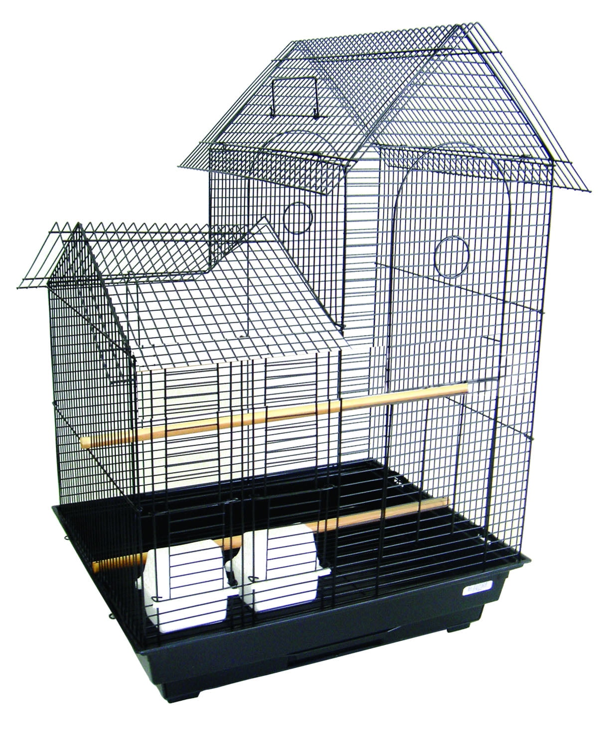 1944 1/2" Bar Spacing Villa Top Small Bird Cage 20"x16" In Black