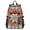 Abstract Red Floral Stained Glass, variant on 14" Laptop Backpack Waterproof Airline Approved Stylish Casual Daypack for Travel Business College Work, Taurus Of Zodiac