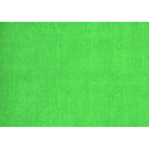 Ahgly Company Indoor Rectangle Oriental Green Modern Area Rugs, 7' x 9'