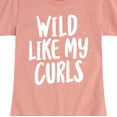 thumbnail image 3 of Instant Message - Wild Like My Curls - Toddler And Youth Girls Short Sleeve T-Shirt, 3 of 6