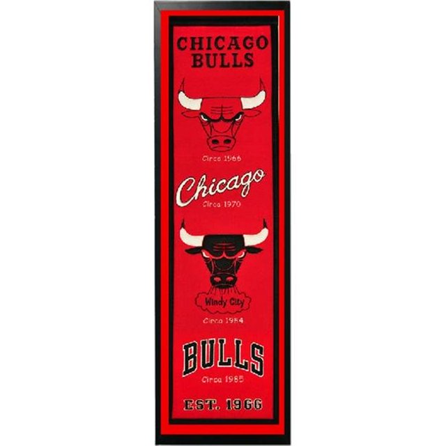 Encore Select 109-93 Chicago Bulls Logo History Felt Banner - 14 x 37 in.