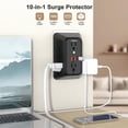 thumbnail image 2 of JcBlaon Protector contra sobretensiones extensor de salida – Divisor de 6 salidas con 4 puertos USB (2 USB C), cargador de pared expansor de enchufe múltiple, adaptador de pared de enchufe múltiple de, 2 of 5