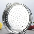 thumbnail image 2 of Stainless Steel Steamer Steamed Buns Durable Steamer Box Portable Steamer for Home Kitchen (18cm With Ear), 2 of 5