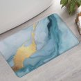thumbnail image 2 of Blue Marble Gold Pattern Bathroom Rugs Mat,Non Slip Microfiber Bathroom Rug,Rubber Backing,Soft Bathroom Mats for Bathroom Floor,Tub and Shower,17x30in(43x75cm), 2 of 4