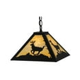 thumbnail image 2 of Meyda 151728 12 in. Square Lone Deer Pendant, Black & Ba, 2 of 6