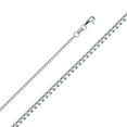 thumbnail image 2 of Wellingsale 14k White Gold Polished Solid 1.2mm Box Chain Necklace - 22", 2 of 6