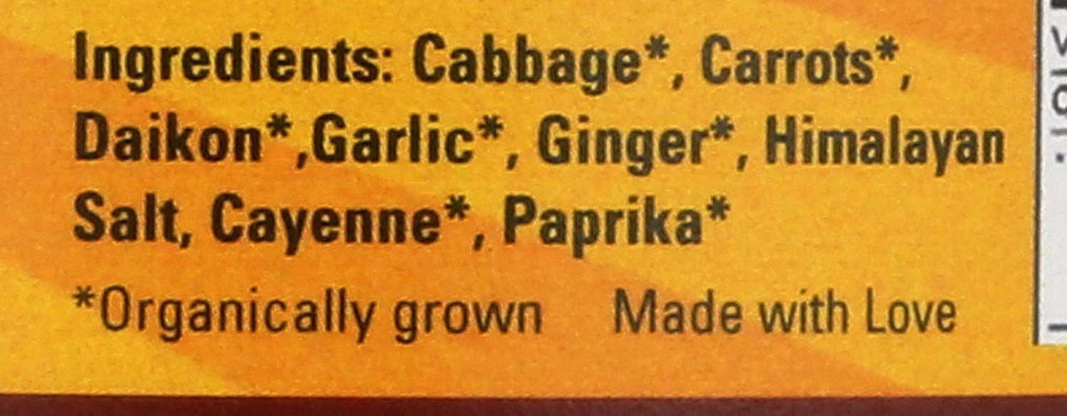 Pickled Planet Organic Raw Lil Kim Chee Sauerkraut, 16 Ounce -- 6 per case.