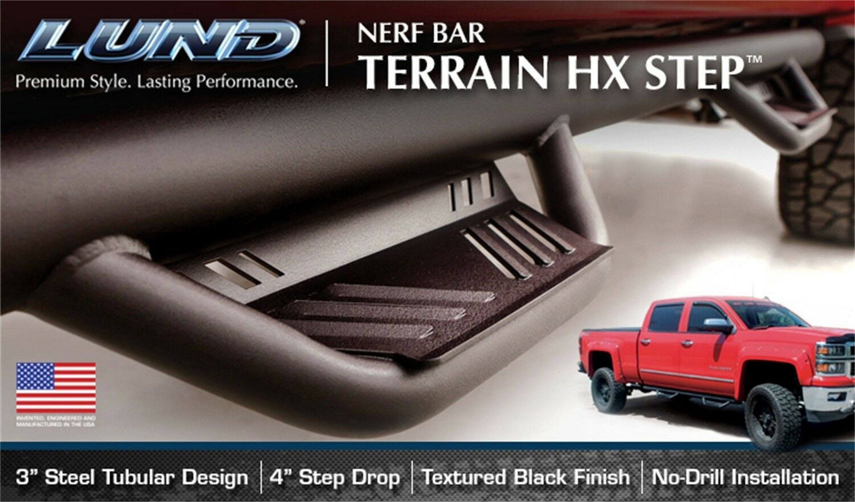 Step Nerf Bar-Terrain HX Step LUND 34641173 Fits select: 2015-2019 CHEVROLET SILVERADO, 2015-2019 GMC SIERRA