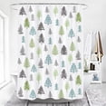 thumbnail image 6 of Snowflake Shower Curtain Christmas Winter Holiday Shower Curtains White Waterproof Bathroom Decor Polyester Fabric Curtain Sets with 12 Hooks, 60x72 Inch, 6 of 6