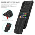 thumbnail image 4 of SaniMore for Samsung Galaxy A53 5G Camera Protection Case, Rugged PC Back & TPU Bumpers Cover with Invisible Sliding Card Slot & Kickstand Upgraded Military Shockproof Protective Shell, Black, 4 of 10