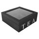 thumbnail image 3 of Wooden 9 Grids Tea Box Tea Bags Container Storage Box Square Gift Box Case parent Top Lid Jewel, 3 of 5