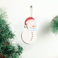 thumbnail image 4 of Nmdmisc Mini Santa Claus Ornaments,Christmas Tree Pendant Wooden Smiling Hanging Pendant with Rope Handmade Cute Xmas Decoration for Party,Gift,Holiday Keepsake,Stocking Stuffer (Snowman), 4 of 6
