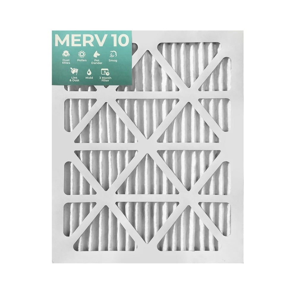 12 Pack of 16x20x1 MERV 10 Pleated Air Filters by Glasfloss. Actual