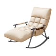 thumbnail image 1 of simhoa Fauteuil Berçant Dossier Réglable Fauteuil Décontracté pour Chambre Camping Bureau Beige, 1 of 8