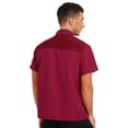 thumbnail image 4 of MSemis Short Sleeves Chef Coat Jacket Uniform for Men Women for Food Service Caterers Bakers and Culinary Red XXL, 4 of 6
