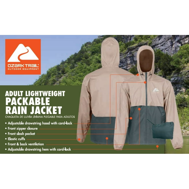 Ozark Trail Waterproof Rain Jacket XL/XXL Lightweight Packable