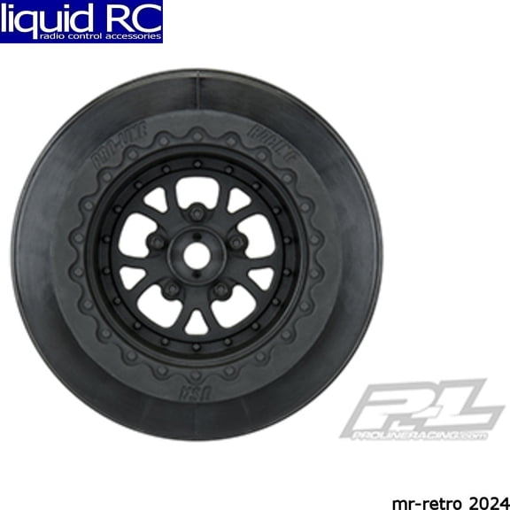 Pro-Line 277603 Pomona Drag Spec 2.2/3.0 Black Slash 2WD Rr/4x4 F/R