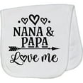 thumbnail image 2 of Inktastic Nana Papa Love Me Grandchild Baby Burp Cloth, 2 of 3
