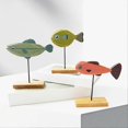 thumbnail image 2 of Wooden Fish Statue Nordic Home Decorations Fish Sculpture Ornaments C, 2 of 5
