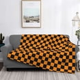 thumbnail image 6 of Throw Blanket for Couch Sofa and Bed, halloween plaid print Soft Plush Throw Blanket, Fuzzy Cuteness Comfy Warm Washable Flannel Blanket Throws for All Season, 6 of 8