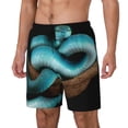 thumbnail image 1 of Balery Blue Viper Snake Bañador para hombre, shorts de playa de secado rápido con entrepierna y forro de compresión-Large, 1 of 6