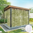 thumbnail image 6 of Outdoor Curtains for Patio Waterproof, Sage Green Geometric Outdoor Privacy Panels Grommet, Modern Stereotypic Abstract Art Blackout Outside Curtains for Porch/Cabana/Pergola/Gazebo 54"x95", 2 Panels, 6 of 8