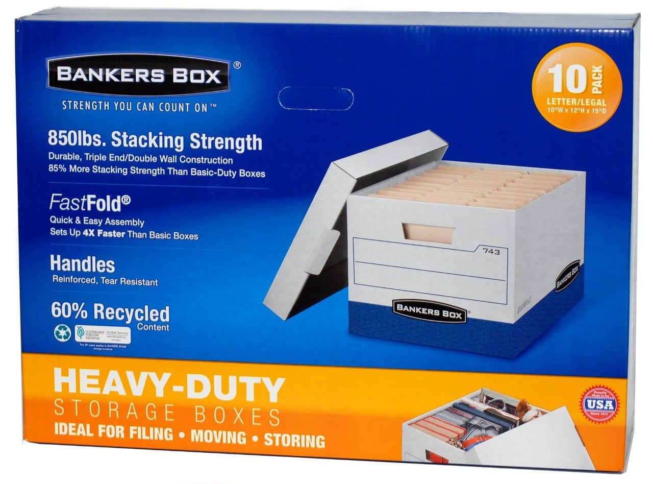Bankers Box HeavyDuty Storage Boxes Letter/Legal Size