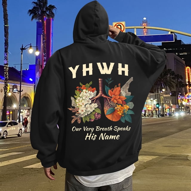 MHFRRA Sudadera con Capucha y Estampado Gráfico, Informal, Suave y Cómoda, para Uso Diario Negro