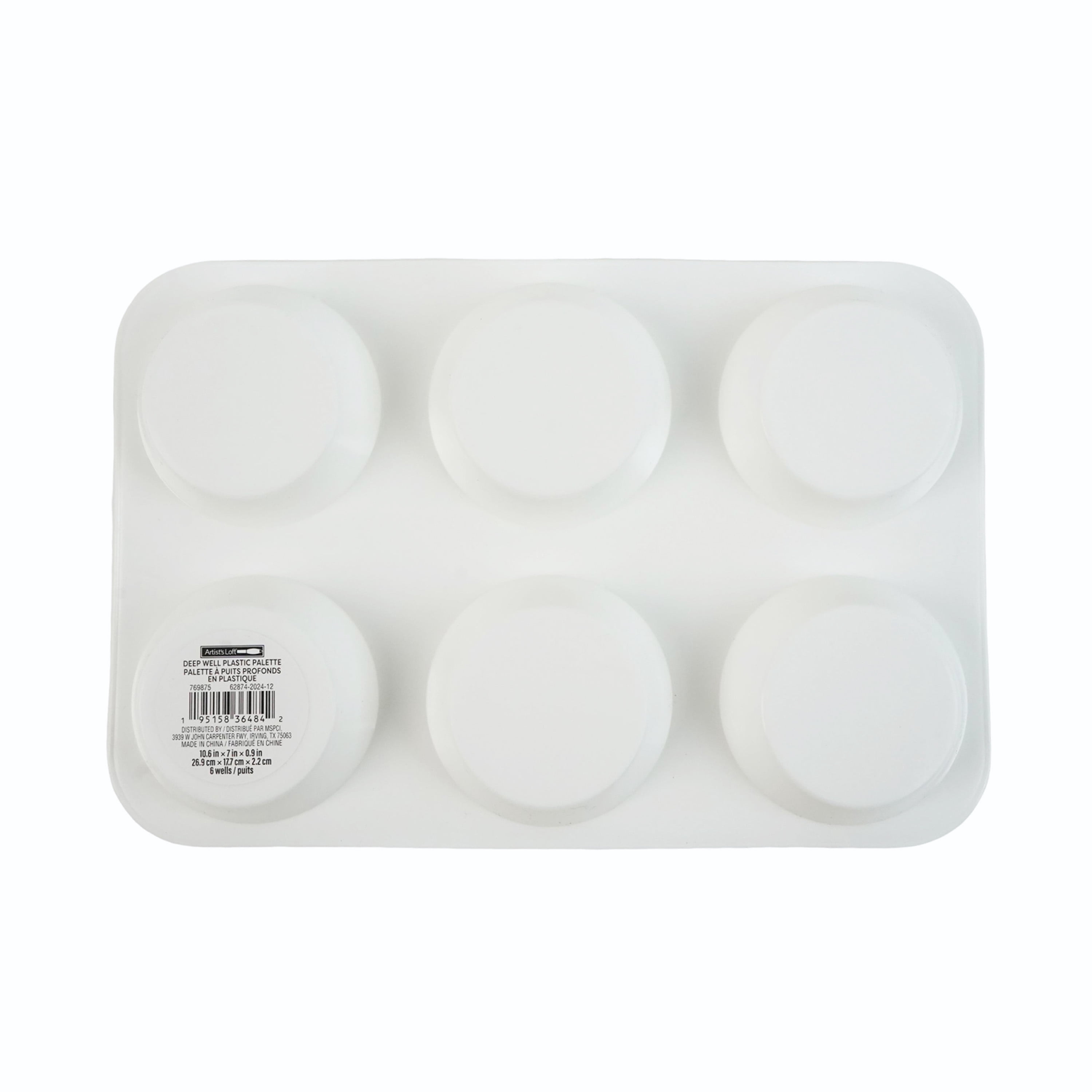 Artist's Loft Deep 6-Well Plastic Palette, 12 Pack