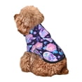 thumbnail image 5 of Fotbe crystal Skull flower Print Small Dog Sweater Hoodies Pet Grey Hooded Soft Fleece Sweatshirts with Pocket Fall Winter Puppy Cat Sweaters Warm Clothes-X-Small, 5 of 7