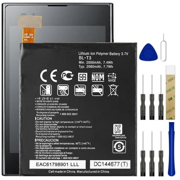 Replacement Battery BL-T3 For LG Optimus Vu P895 F100 F100L Tool
