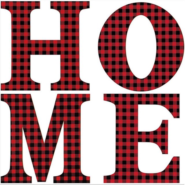 Yuarrent Letrero de con letras de Navidad, decoración de para el hogar con cuadros rojos y negros encantadores, decoración de puerta Kits de decoración para fiestas Numero 3 Yuarrent HA043407-03
