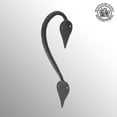 thumbnail image 2 of 9" in. Unique Inverted Spade Black Cast Iron Door Handle Pull Reversible Design Renovators Supply, 2 of 7