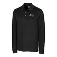 thumbnail image 2 of Men's Cutter & Buck Black Stephen F Austin Lumberjacks Vault Advantage Tri-Blend Pique Big & Tall Long Sleeve Polo, 2 of 3