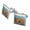 Silver, variant on Crab On Beach Square Cufflink Set - Silver or Gold