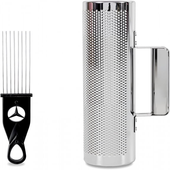 SEPTRIO Guiro Instrument Stainless Steel Guiro 8" 3" Professional Metal Shaker with Scraper, Band Accompaniment Sand Hammer Latin Musical Training Tool Percussion Instruments