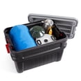 thumbnail image 4 of Rubbermaid 24 Gal Action Packer Lockable Latch Storage Container, Black (2 Pack), 4 of 12
